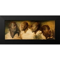 Peter Paul Rubens, radionica crnog modernog uokvirenog muzeja Art Print pod nazivom - četiri studije