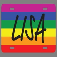 LISA Ime Pride Pride Flag Stil Licenjska ploča Oznaka Vanity Novelty Metal