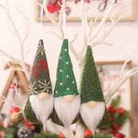 Cherryhome pleteni Xmas Tree Ornamenti Božić viseći Gnome Slatko ručno rađeni pleteni šešir puna brada
