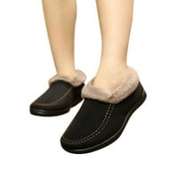 Ženske papuče za papuče za pjenu čizme Comfy klizne kućne cipele sa FAU krzno obloženom unutarnjem vanjskom