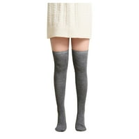Viadha žene poklone čvrste čarape na koljenu, casual zimske tople meke produžene čarape na klirensu