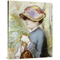 u. Mlada žena u širokom hat Art Print - Edouard Manet