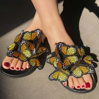 Ženske ljetne luk-čvorove vezene flip-flops ravne cipele