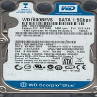 WD1600BEVS-08VAT1, DCM Hactjhbb, Western Digital 160GB SATA 2. Hard disk