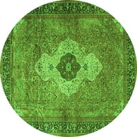 Ahgly Company Zatvoreni pravokutnik Medaljon Zeleni tradicionalni prostirci područja, 8 '12 '
