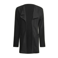 Zrbywb New Fashion Women Cardigani ženske modne dame Soild V-izrez Cardigan dugi rukav kaput džepovi