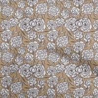 Onuone Rayon smeđa tkanina cvjetna DIY odjeća za preciziranje tkanine Tkanina od dvorišta široko