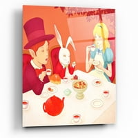 Epic Art 'Alice's Tea Party' napisao Sai Tamiya, akrilna staklena zida Art, 24 x24