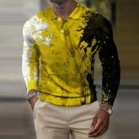 Loopsun Muška majica Modni muškarac Ogrlica s dugim rukavima Majica Jesenska ispis bluza Sweartshirt