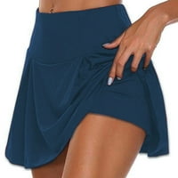 Ženska teniska suknja Nasled Golf Skorts Visoki struk sa džepovima Unutarnji kratkites Atletik za sportska vježba