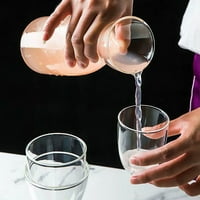 Naiyafly čaše otporno na toplotno otporno na hladnoću čajnik Prozirni vodeni sok za vodu kava cvijet