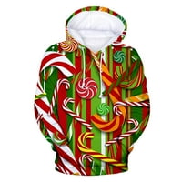 Munlar Womens Cardigan džemperi, muški modni povremeni božićni džemper f / lana digitalni ispis s kapuljačom