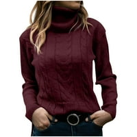 Appsuyy pulover džemperi za žene izvan ramena Žene Ležerne prilike dugih rukava okrugli vrat Čvrsta