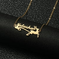 Vakki Naziv Prilagođene ogrlice od nehrđajućeg čelika Prilagođeno ime Ogrlica za žene Prilagođeni poklon