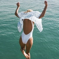 Jedno kupaće kostim žene retro elastične visoko izrezane kupaće kostime za kupanje