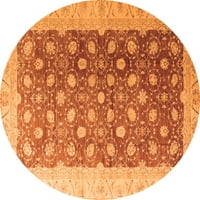 Ahgly Company u zatvorenom okrugli orijentalno narančasti tradicionalni prostirke područja, 6 'okrugli