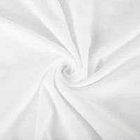Ženski vrhovi modni ljetni okrugli vrat čipka za slobodno vrijeme kratkih rukava tiskanje bijelih xl
