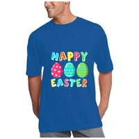 Ženska uskrsna majica Veličina labavih kratkih print sretnih rukava jaja bluza vrh