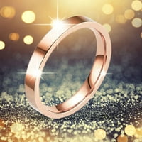 Prsten za žene od nehrđajućeg čelika Čvrsta vjenčanica B prsten za muškarce Glatka geometrija veličine