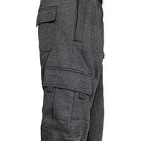 Muški duksevi tereta sa džepovima Ležerne prilike labave pantalone za proljeće ljeto 2xl tamno siva