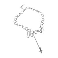 Wendunide ukrasi, leptir ogrlica za ženski trend svjetlosnog dizajna svestrana ogrlica od lanca klavikula