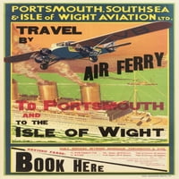 Portsmouth, Southsea i otok Wight Aviation Poster Ispis ® Kraljevskog aeronautičkog društva (Nacionalni