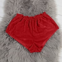 Ženska pidžamaska ​​klirenca 5,00 dolara, baršunasti seksi mrlja za bojne kratke hlače plus veličina pidžama za žene crvene veličine xl