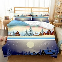 Anime posteljina posteljina pokrov pokriva 3D božićni dan snjegović stablo za ispis kompforter poklopac
