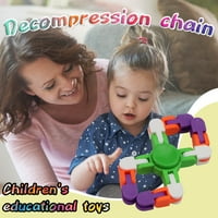 Xinqinghao rotirajuće lanac dekompresije čudno staze igračka DIY lančana igračka, igračka za prste za ublažavanje anksioznosti i pritiska b