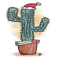 Feliz Navidad Cactus Poster Print Erin Barrett