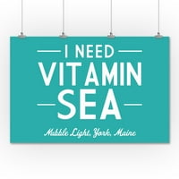 York, Maine - Nubble Light - Treba mi vitaminsko more - jednostavno rečeno - umjetničko djelo u vezi