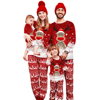 Porodično Božićno podudaranje pidžama set za parove vlasnik pasa dugih rukava majica pantru pant set