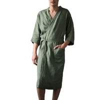 SKPBlutn Plus Veličina pidžama za muškarce Dugih ogrtača s kratkim rukavima Početna Odjeća Solid Color