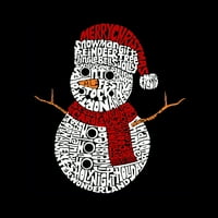 Božićni snjegović - majica za dječakovu umjetnost dugih rukava