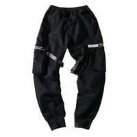 Muške modne ulične odjeće teretni hlače izvlačenje elastičnih struka Sport jogger hlače hip hop punk