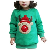 Rovga majica za djevojku Toddler Baby dugih rukava s božićnim jelenim vrhovima Duks kratkih rukava Dječji
