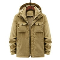 Slaba ušteda za tagold muške zimske kapute, nova modna casual labava plišana jakna s kapuljačom s dugim