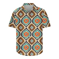 Muške ljetne havajske majice Vintage Lagana majica s kratkim rukavima dolje Henleys bluza Vintage Etnička