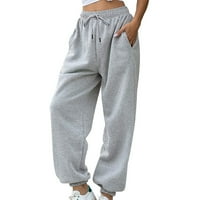 Pantalone za žene ženske dno duge joggers hlače vježbanje visokih struka joga salona sa džepovima ljetne