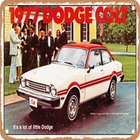 Metalni znak - Dodge Colt Custom Coupe Vintage ad - Vintage Rusty Look