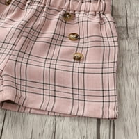 3-4T Toddler Baby Girls Ljetna suktna odjeća bez rukava na vrhunsku ružičastu suknju