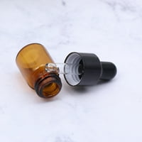 Prozirna staklena boca kapper kapper prazne boce za esencijalni ulje kozmetički toner 2ml tamno smeđi uzorak