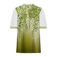 Amousa Ljetni vrhovi ženska modna casual labava majica V izrez kratki rukav duh majica