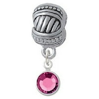 Crystal Hot Pink kanal - veliki uže sa križnim perlicama šarm perle