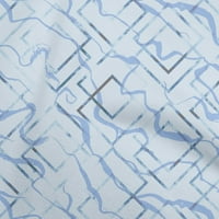 Onuone svilena tabby svijetla plava tkanina geometrijska haljina materijala od tkanine za ispis od dvorišta