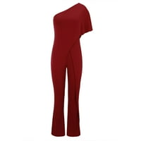 Dyfzdhu Jumpsuits za žene Jednobojni kombinezon za pune boje, ravno hlače Jednostavan i izvrstan dizajn