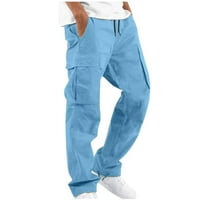 Muške plus veličine Hlače čvrste višestruki džepovi na otvorenom otvorenim tipom fitness cargo pantalone