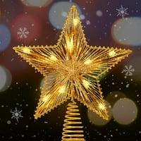 Zlato blista božićni krošnji krošnji, božićni LED svijetlo gore dekoracija drveća za ukrašavanje božićne