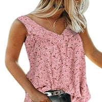 Plus size za žene labavi vrhovi rezervoara za blubu za bluzu Camisole Casual Beach majica bez rukava