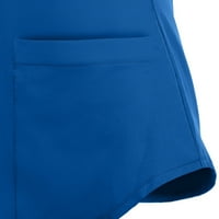 Ženski kratki rukav V-izrez V-izrez Radni džepni bluza u boji tamno plava l